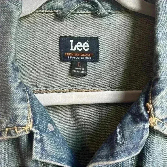 Lee Premium Denim Jacket Size L Large - Picture 3 of 5